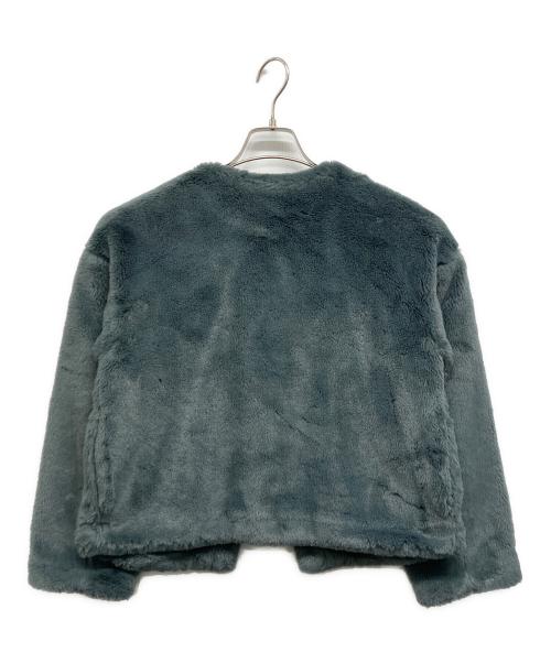 FRAY ID（フレイ アイディー）FRAY ID (フレイ アイディー) Ecopelショートファーコート グリーンの古着・服飾アイテム