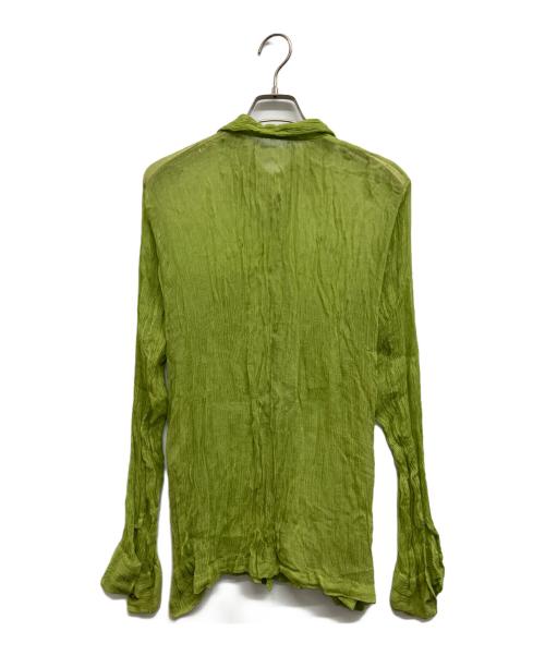 ISSEY MIYAKE PERMANENT（イッセイミヤケパーマネント）ISSEY MIYAKE PERMANENT (イッセイミヤケパーマネント) シアーシャツ グリーン サイズ:2の古着・服飾アイテム