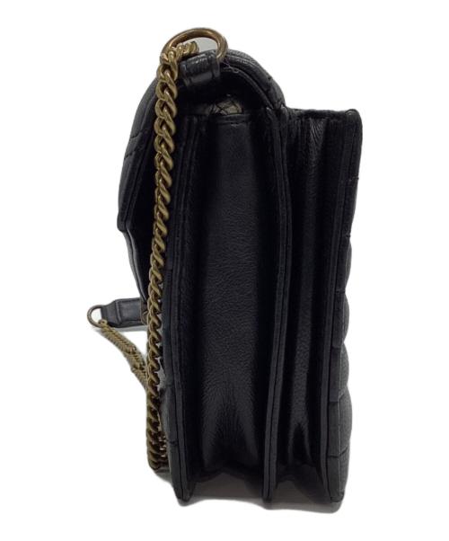 ALL SAINTS（オールセインツ）ALL SAINTS (オールセインツ) ラムレザーショルダーバッグ ブラックの古着・服飾アイテム
