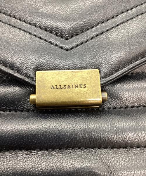 ALL SAINTS（オールセインツ）ALL SAINTS (オールセインツ) ラムレザーショルダーバッグ ブラックの古着・服飾アイテム