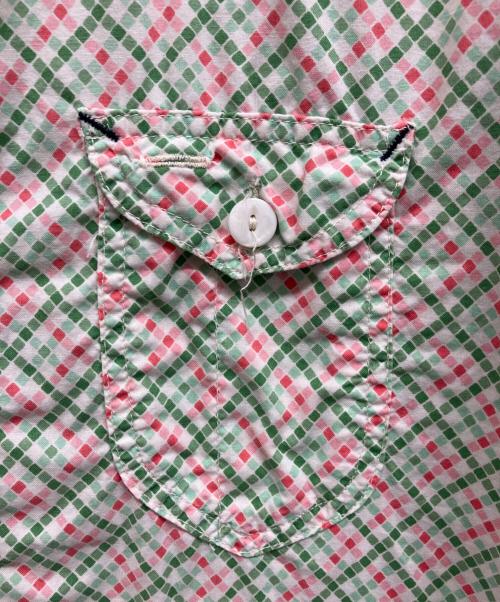 POST O'ALLS（ポストオーバーオールズ）POST O'ALLS (ポストオーバーオールズ) シャツ グリーン サイズ:Lの古着・服飾アイテム
