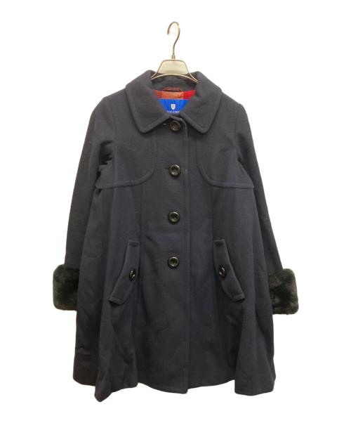 BLUE LABEL CRESTBRIDGE（ブルーレーベルクレストブリッジ）BLUE LABEL CRESTBRIDGE (ブルーレーベルクレストブリッジ) ウールステンカラーコート ネイビー サイズ:38の古着・服飾アイテム