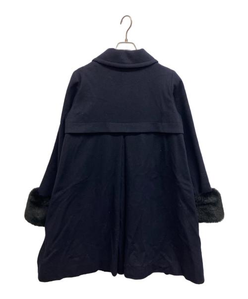 BLUE LABEL CRESTBRIDGE（ブルーレーベルクレストブリッジ）BLUE LABEL CRESTBRIDGE (ブルーレーベルクレストブリッジ) ウールステンカラーコート ネイビー サイズ:38の古着・服飾アイテム