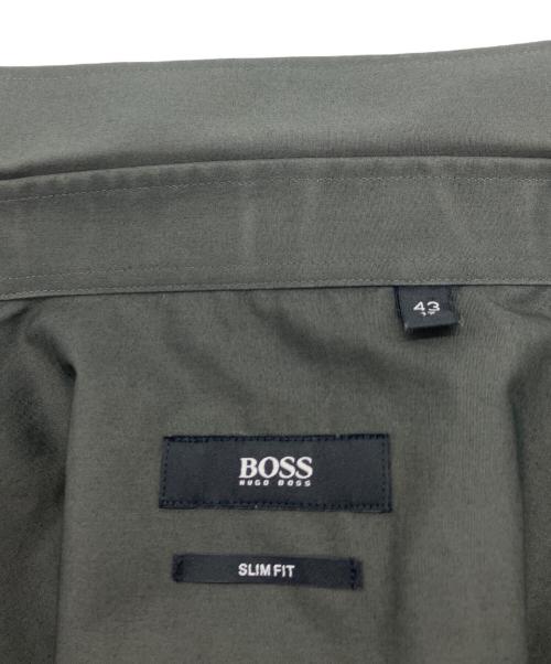 HUGO BOSS（ヒューゴ ボス）HUGO BOSS (ヒューゴ ボス) コットンブロードレギュラーシャツ グレー サイズ:43の古着・服飾アイテム
