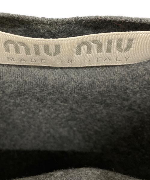 MIU MIU（ミュウミュウ）MIU MIU (ミュウミュウ) ウールキャミソールワンピース グレー サイズ:40の古着・服飾アイテム