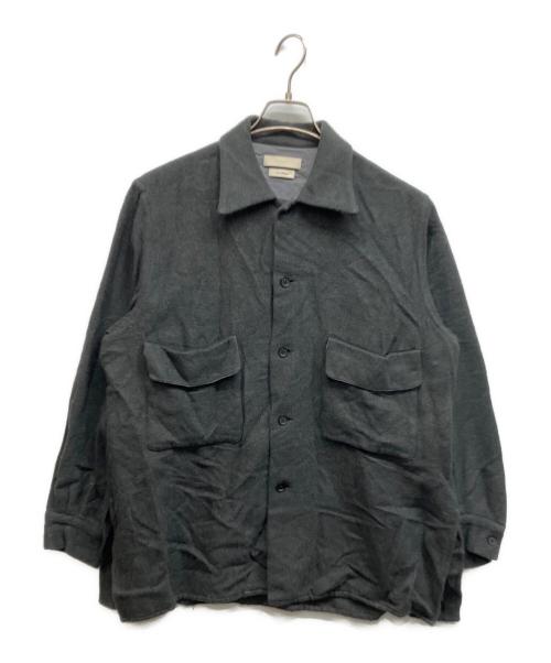 YOKE（ヨーク）YOKE (ヨーク) Cotton Yak Oversized W Pocket Shirt グレー サイズ:2の古着・服飾アイテム