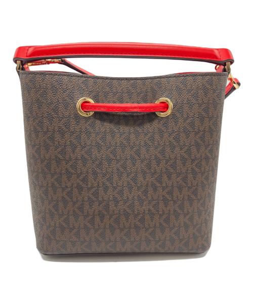 MICHAEL KORS（マイケルコース）MICHAEL KORS (マイケル・コース) ショルダーバッグ ブラウン×レッドの古着・服飾アイテム