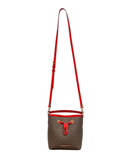MICHAEL KORS（マイケルコース）MICHAEL KORS (マイケル・コース) ショルダーバッグ ブラウン×レッドの古着・服飾アイテム