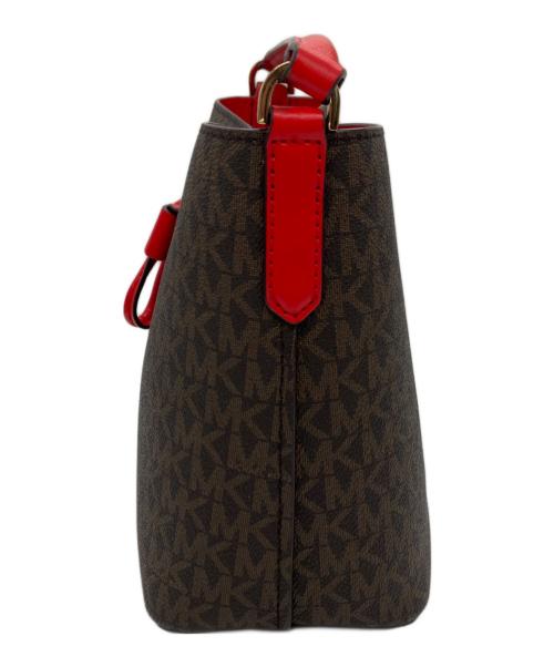 MICHAEL KORS（マイケルコース）MICHAEL KORS (マイケル・コース) ショルダーバッグ ブラウン×レッドの古着・服飾アイテム