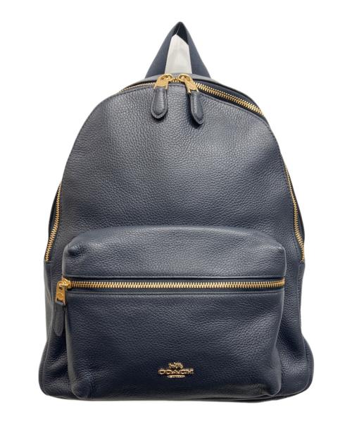 COACH（コーチ）COACH (コーチ) レザーリュック ネイビーの古着・服飾アイテム