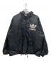 adidas（アディダス）の古着「デカトレフォイルロゴナイロンジャケット」｜ブラック