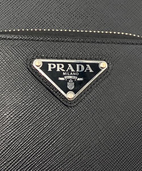 PRADA（プラダ）PRADA (プラダ) サフィアーノレザー スマートフォンケース ブラックの古着・服飾アイテム