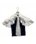 Bibiy.（ビビィ）の古着「RUE FRILL KNIT」｜ホワイト×ネイビー