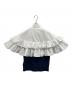 Bibiy. (ビビィ) RUE FRILL KNIT ホワイト×ネイビー サイズ:Free 未使用品：6000円