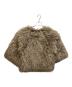 THREE DOTS (スリードッツ) WAVY FUR SHORT JACKET ブラウン サイズ:S：7000円