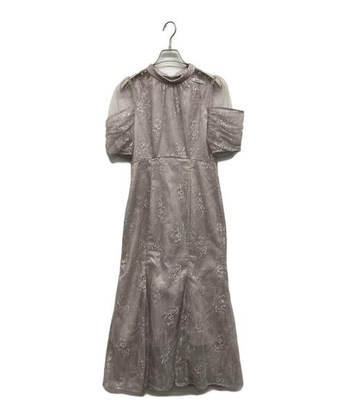 Snidel（スナイデル）Snidel (スナイデル) シアーショルダーレースドレス グレー サイズ:1の古着・服飾アイテム