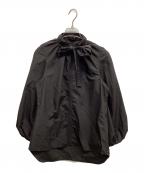 L'AUBE BLANCローブ ブラン）の古着「Double tie Blouse」｜ブラック