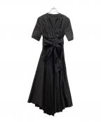 L'AUBE BLANCローブ ブラン）の古着「Irregular hem Shirt Dress」｜ブラック