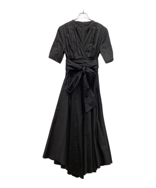 L'AUBE BLANC（ローブ ブラン）L'AUBE BLANC (ローブ ブラン) Irregular hem Shirt Dress ブラック サイズ:Mの古着・服飾アイテム
