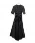 L'AUBE BLANC（ローブ ブラン）の古着「Irregular hem Shirt Dress」｜ブラック