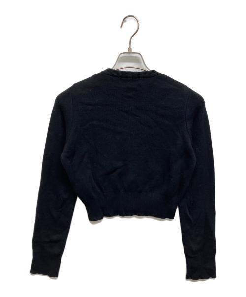 PUBLIC TOKYO（パブリックトウキョウ）PUBLIC TOKYO (パブリックトウキョウ) コットンカシミヤクルーカーデ ブラック サイズ:Freeの古着・服飾アイテム