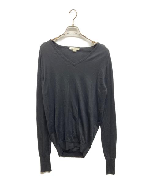 JOHN SMEDLEY（ジョンスメドレー）JOHN SMEDLEY (ジョンスメドレー) ウールVネックニット ブラック サイズ:Freeの古着・服飾アイテム