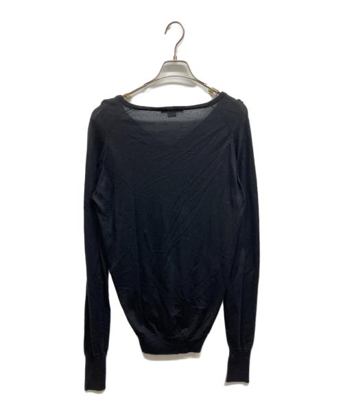 JOHN SMEDLEY（ジョンスメドレー）JOHN SMEDLEY (ジョンスメドレー) ウールVネックニット ブラック サイズ:Freeの古着・服飾アイテム