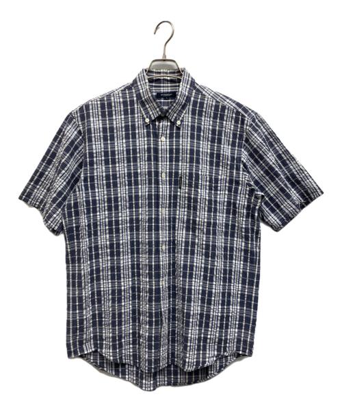 BURBERRY LONDON（バーバリーロンドン）BURBERRY LONDON (バーバリーロンドン) シアーサッカーチェックシャツ ブルー サイズ:Lの古着・服飾アイテム