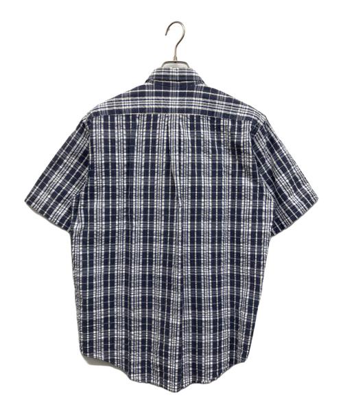 BURBERRY LONDON（バーバリーロンドン）BURBERRY LONDON (バーバリーロンドン) シアーサッカーチェックシャツ ブルー サイズ:Lの古着・服飾アイテム