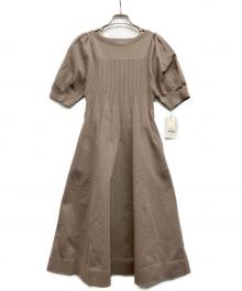 CELFORD（セルフォード）の古着「ベア風ホールガーメントワンピース」｜ベージュ