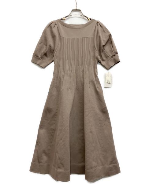 CELFORD（セルフォード）CELFORD (セルフォード) ベア風ホールガーメントワンピース ベージュ サイズ:36の古着・服飾アイテム