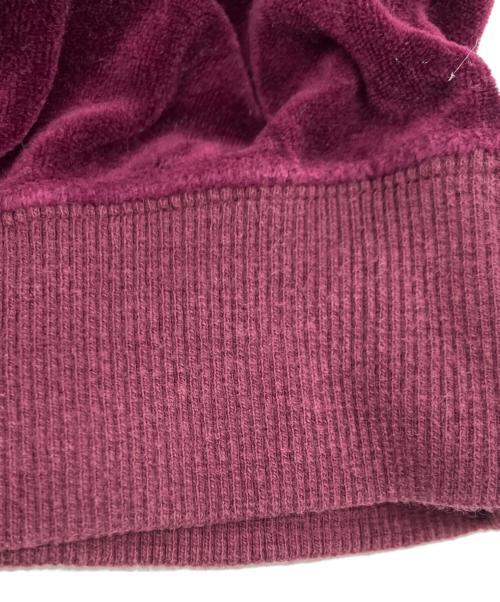 stussy（ステューシー）stussy (ステューシー) ロゴ刺繍ベロアパーカー パープル サイズ:Sの古着・服飾アイテム