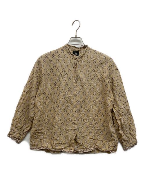 maison de soil（メゾンドソイル）maison de soil (メゾンドソイル) フラワーブロックプリント ブラウス ベージュ サイズ:Sの古着・服飾アイテム