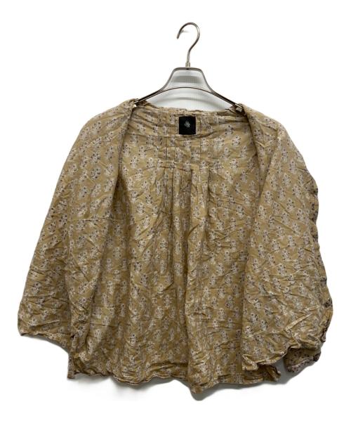 maison de soil（メゾンドソイル）maison de soil (メゾンドソイル) フラワーブロックプリント ブラウス ベージュ サイズ:Sの古着・服飾アイテム
