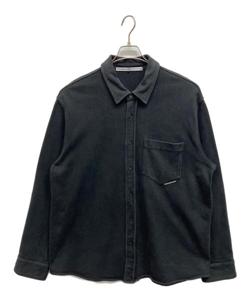 ALEXANDER WANG（アレキサンダー・ワン）ALEXANDER WANG (アレキサンダー・ワン) ヘビーウェイト長袖シャツ ブラック サイズ:Lの古着・服飾アイテム