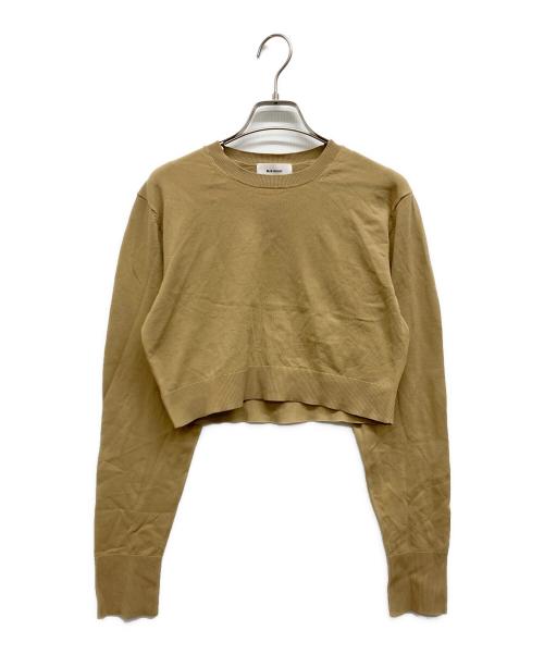 MIESROHE（ミースロエ）MIESROHE (ミースロエ) シルク混ショート丈Cネックニット ベージュ サイズ:Freeの古着・服飾アイテム