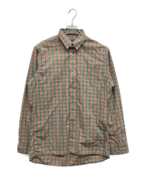 Christian Dior MONSIEUR（クリスチャンディオールムッシュ）Christian Dior MONSIEUR (クリスチャンディオールムッシュ) チェックシャツ ブラウン サイズ:15　1/2の古着・服飾アイテム