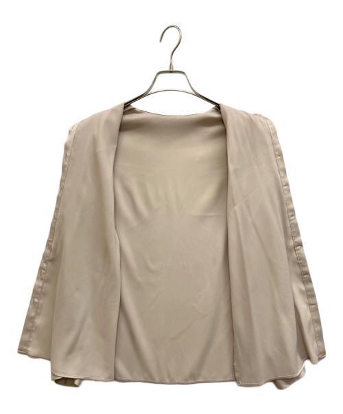 ANAYI（アナイ）ANAYI (アナイ) ANAYI サテンアムンゼンフリルブラウス ベージュ サイズ:38の古着・服飾アイテム