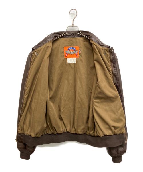 cooper（クーパー）cooper (クーパー) COOPER A-2レザージャケット ブラウン サイズ:48Lの古着・服飾アイテム