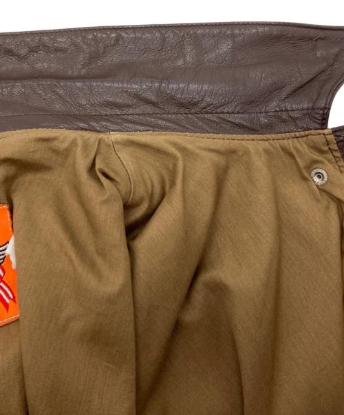 cooper（クーパー）cooper (クーパー) COOPER A-2レザージャケット ブラウン サイズ:48Lの古着・服飾アイテム