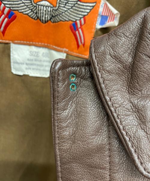 cooper（クーパー）cooper (クーパー) COOPER A-2レザージャケット ブラウン サイズ:48Lの古着・服飾アイテム