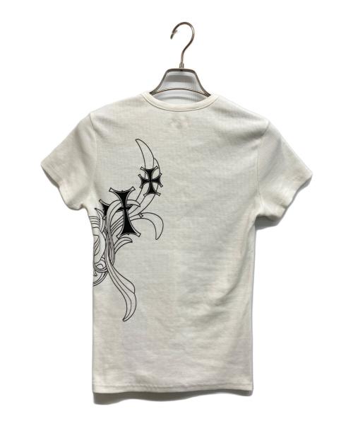 DND4DES（ディーエヌディーフォーデス）DND4DES (ディーエヌディーフォーデス) DND4DES Cross Graphic T-Shirt ホワイト サイズ:Mの古着・服飾アイテム