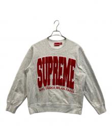 SUPREME（シュプリーム）の古着「NYC OSAKA MILAN PARISスウェット」｜グレー