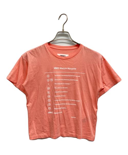 MM6 Maison Margiela（エムエムシックスメゾンマルジェラ）MM6 Maison Margiela (エムエムシックスメゾンマルジェラ) 半袖カットソー ピンク サイズ:8の古着・服飾アイテム
