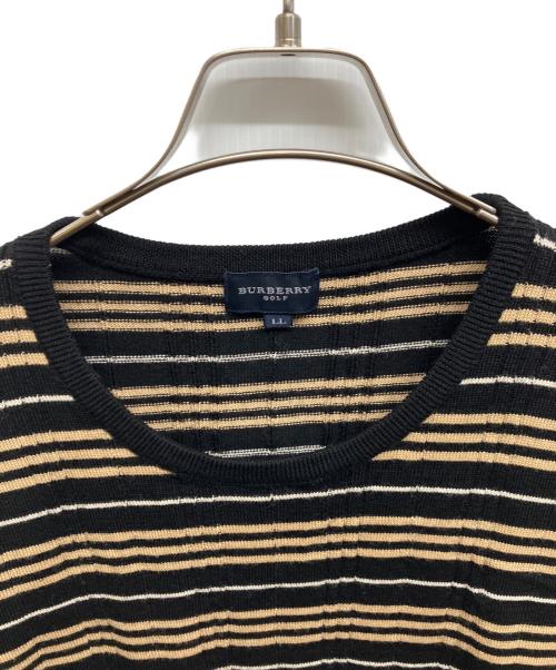 BURBERRY GOLF（バーバリーゴルフ）BURBERRY GOLF (バーバリーゴルフ) ボーダーニット ベージュ サイズ:LLの古着・服飾アイテム