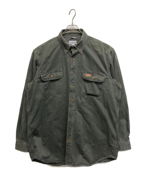 CarHartt（カーハート）CarHartt (カーハート) ワークシャツ グリーン サイズ:XLの古着・服飾アイテム