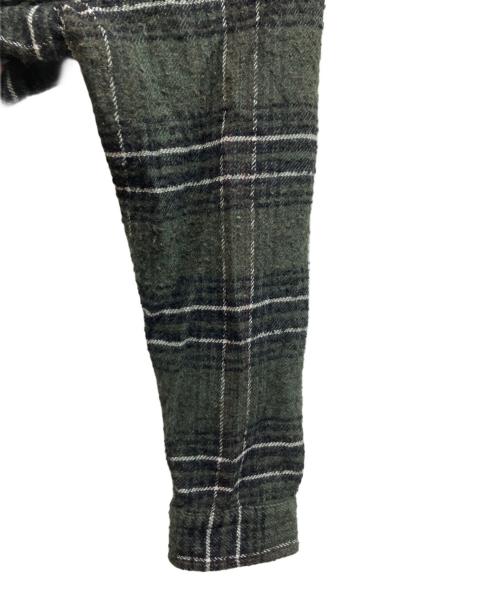 DIESEL（ディーゼル）DIESEL (ディーゼル) バックテープデザインウールシャツ グリーン サイズ:XSの古着・服飾アイテム