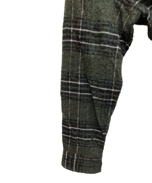 DIESEL（ディーゼル）DIESEL (ディーゼル) バックテープデザインウールシャツ グリーン サイズ:XSの古着・服飾アイテム