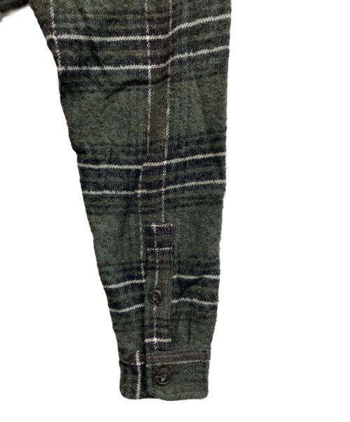 DIESEL（ディーゼル）DIESEL (ディーゼル) バックテープデザインウールシャツ グリーン サイズ:XSの古着・服飾アイテム