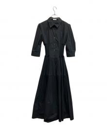 FRAY ID（フレイ アイディー）の古着「ランダムプリーツシャツワンピース」｜ブラック